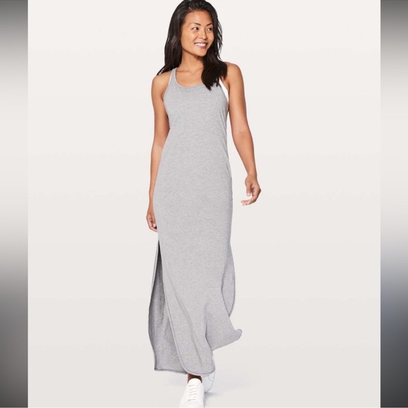 lululemon athletica Dresses & Skirts - Lululemon Heathered Gray Refresh II Maxi Dress
